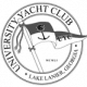 A black and white image of the university yacht club logo.